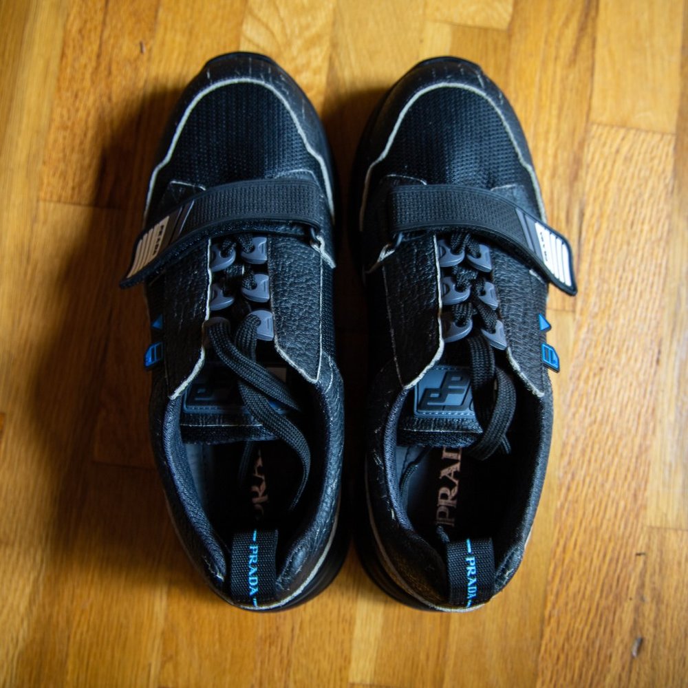 Prada Mechano Sneaker in cracked black leather - Picture 5 of 10